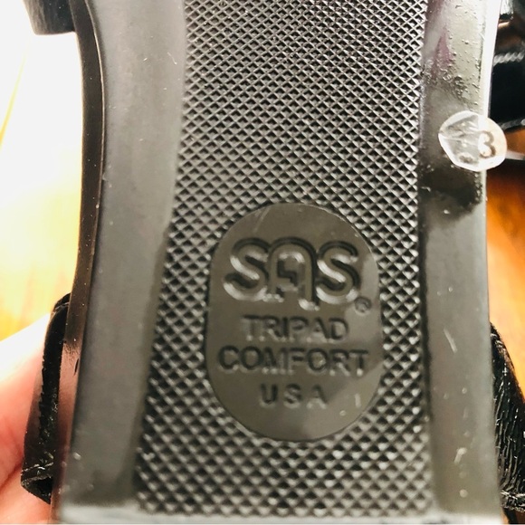 SAS 8 M Strappy Black Patent Leather Comfort Sandals NWOT - Picture 6 of 10